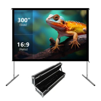300 Inch Fast Fold Projector Screen 16:9 4K HD Large Size Foldable Projector Screen Outdoor Projector Screen With Stand