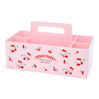 大賀屋 日貨 Hello Kitty 置物盒 提盒 置物籃 收納盒 刷具盒 整理盒 置物 KT 正版 L00011295
