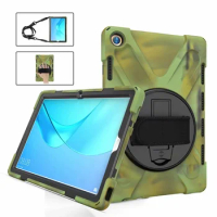 Case For Huawei m5 10.8" Cover pencil holder shoulder Strap Shockproof Silicone case For Huawei Mediapad M5 Pro CMR-AL09 W09 W19