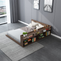 榻榻米床日式1.2m1.8米單雙人床閣樓小戶型 多功能 書架矮床