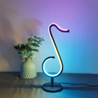 The New RGB Magic Table Lamp APP Remote Control Dimming TV Background Music Pickup Lamp Computer Desktop Bedroom Bedside Lamp