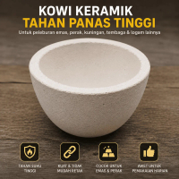 Kowi Peleburan Emas Perak Tahan Panas | Crucible Keramik Anti Retak