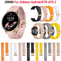 20mm Silicone Wrist Band For Zeblaze GTS PRO GTS 2 Smartwatch Sport Strap for Zeblaze Hybrid GTR Belt Watchbands Correa Bracelet