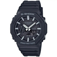 【CASIO 卡西歐】G-SHOCK 八角防護構造雙顯手錶(GA-2100-1A)