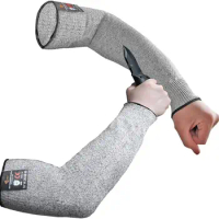 1Pc Level 5 HPPE Cut Resistant Arm Sleeves Anti-Puncture Work Protection Safety Arm Sleeve Cover Anti-scratch Elbow Wrist Guard