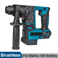4800ipm Brushless Electric Hammer Drill Rechargeable Cordless Rotary Hammer Drilling and Chiseling Tool for Makita 18V Battery