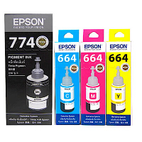EPSON T774100+T664200~T664400原廠墨水(四色一組)*2組