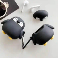 Case For Air pods 1/2/3 Pro Penguin Shape Earphone Accessories Wireless Bluetoothcompatible Headset Silicone For Airpods Cover