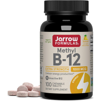 (ffxpiu) Jarrow Formulas Methyl Vitamin B-12 1000 mcg 100 Chewable Tablets Lemon Flavored- Bioactive