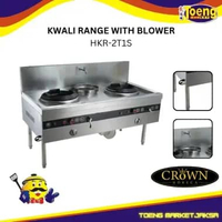 Kompor Kwali Range 2 Tungku dengan Blower HKR-2T1S -GAS KWALI RANGE 2 BURNER W/ 1 SOUP POT HKR-2T1S 