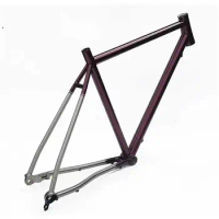 Painting Titanium Gravel Bicycle Frame Red Road Bike Frame BSA68 Bottom Bracket Bike Parts Bicycle Frame