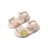 Girls' Sandals New Summer girls' sandals fashion flower lady Princess sandals sandals soft soled non slip girls' beach shoes