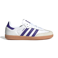 【adidas 愛迪達】Samba OG 女鞋 白紫色 Originals 復古 運動 生膠底 經典 德訓鞋 休閒鞋 IF6514