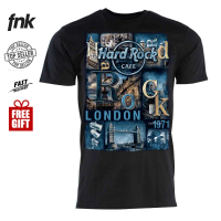BAJU TSHIRT LELAKI Hard Rock Cafe Unisex Collage City Tee Cool OVERSIZE LELAKI