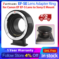 7artisans EF-SE Lens Adapter Ring for Canon EF/EF-S Lens to Sony E Mount a6600 a6500 Camera High Speed Auto foucs