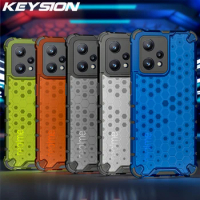 KEYSION Shockproof Case for Realme GT NEO 3T Narzo 50 Pro 5G 50A Prime Honeycomb Phone Cover for Realme 9 Pro+ 5G C31 Q5 i Pro