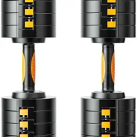 Fast Adjustable Weight Set - Adjustable Dumbbell Optional 6 or 10 LB Dumbbell Set of 2, 2 in 1 Dumbbell and Push up Stand, Hand