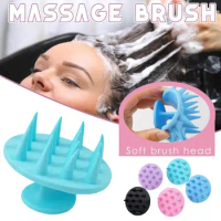 Silicone Shampoo Scalp Hair Massager Shampoo Massage Soft Scalp Comb Massage Brush Hair Comb Tool Massager Shower Brush Bat Q6D3