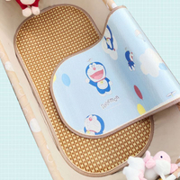 睡墊家用冰絲席寶寶墊子老款透氣嬰兒車橢圓形藤席搖籃涼席嬰兒