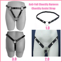 Adjustable Chastity Wearing Belt Leather Pants Anti-Fall Chastity Sling Restraint Device Chastity Auxiliary Belt Sex Toy For Man