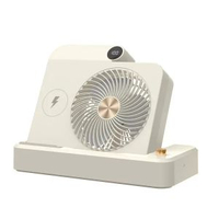 爆款桌面無線手機充電風扇usb充電行動式多功能迷你電風扇