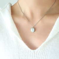 歐美飾品拉絲光面吊墜項鍊女鎖骨鏈ins性冷淡風簡約鈦鋼18k金項鍊