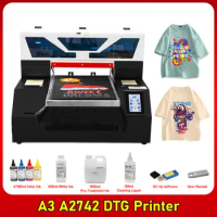 A3 DTG Printer Direct to Garment Printing Machine with White Ink Cycle A3 DTG Flatbed Printer for Dark and Light T-Shirt Hoodie