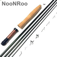 NooNRoo IM8 8ft 6inch 4pc 1wt Fly Rod DIY Cambo Kit fast Action fly blank with A Grade Cork Grip Fly fishing rod combo