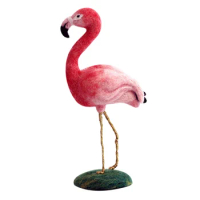 Kids Toys Flamingo Crafts Needle Felting Ornament Beginners Diy Craft Materials Plants Decor
