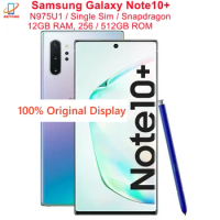 Samsung Galaxy Note10 Plus Note10+ N975U1 256/512GB ROM 12GB RAM 6.8" Snapdragon 855 NFC 4G LTE Original Unlocked Cell Phone