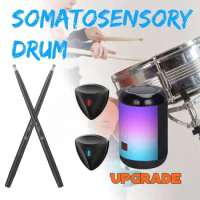 Portable Somatosensory Drum Air Electronic Drum Simulation Drums Virtual Drum Set Drum Kit for Beginners Kids Adults Practice