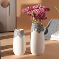 歐式花瓶陶瓷文藝風簡約創意瓷瓶客廳餐桌裝飾品擺件鮮花瓶插花瓶