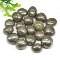 ไพไรต์ ขัดมัน Pyrite ควอตซ์คริสตัล Healing
