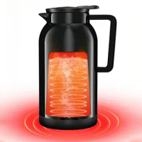 Electric Car Kettle Traveling Cooking Noodles Tea Coffee 1.3L Capacity 12Hrs Warmer for Drivers Self Driving Tour Truck Camping