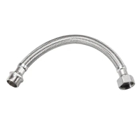 304 Stainless Steel Braided Hose G1/2 Female x G1/2 Male Faucet Supply Line Connector Bathroom Heater Flexible Connecting Pipe