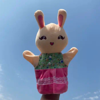 cartoon Hand Puppets For Kids Cute Cartoon Animal Doll Kids Glove Hand Puppet Rabbit Plush Bunny Finger Toys For Children Gift