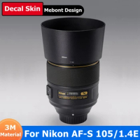 For Nikon AF-S 105mm F1.4E ED Decal Skin Camera Lens Sticker Vinyl Wrap Film Coat For NIKKOR 105 1.4E 1.4 F1.4 F/1.4 E F/1.4E