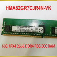 1Pcs 16GB 16G 1RX4 2666 DDR4 REG ECC RAM For SK Hynix Memory HMA82GR7CJR4N-VK