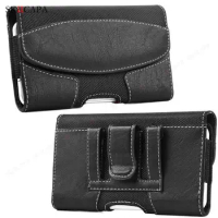 Universal Leather Phone Pouch For Oppo Reno 10 Pro Plus Belt Clip Holster Case Waist Bag For Oppo Reno 9 8 7 6Pro Phone Bags