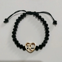 Xuping Gelang Wanita Kristal Ceko 6mm Lioting Huruf Love A-Z Bahan Kristal Ceko Import Warna Awet Be