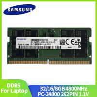 2/1 ชิ้น หน่วยความจำแล็ปท็อป Samsung DDR5 32GB 16GB 8GB Ram 4800MHz PC5-34800 1.1V 262 พิน สำหรับโน้