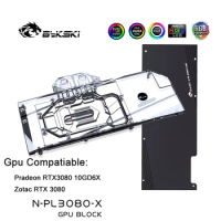 Bykski GPU Water Block For Pradeon RTX3080 10GD6X /Zotac RTX 3080 Graphics card Radiator,VGA Liquid Cooler 12V 5V N-PL3080-X