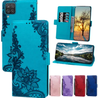 Luxury Leather Flip Wallet Case For Samsung Galaxy A12 A14 Case 5G Magnetic Book Phone Case For Samsung A12 M12 Cover Funda Etui