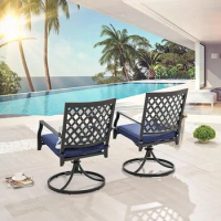 Outdoor chair, Patio Swivel Rocker Chairs Furniture Metal Outdoor Dining Chairs with Cushion Set of 2, outdoor chairs