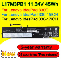 11.34V 45Wh 4000mAh L17M3PB1 Laptop Battery For Lenovo IdeaPad 330G 330-15ICH 330-17ICH L17D3PB0 L17C3PB0 5B10Q71251 5B10Q71252