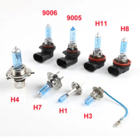 1PC Halogen Bulb H1 H3 H4 H7 H8 H9 H11 9005 HB3 9006 HB4 12V 55W 5000K Quartz Glass Car Headlight Lamp