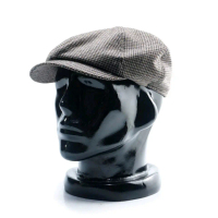 Ruggedstate Topi Newsboy Houndstooth Wol Klasik vintage