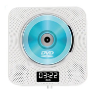 1 Piece Portable CD Player White With Bluetooth Wall Mount CD Player With IR Remote Control Wall CD Player With Speaker