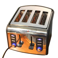 4slices Toaster Stainless Steel Automatic Toaster CFDQ004 Electric Oven Toaster Breakfast Machine Baking Heating Bread Machine