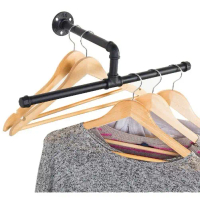 Applicable to Wind clothes rack DIY wall mounted vintage clothes rack multifunctional iron pipe clot